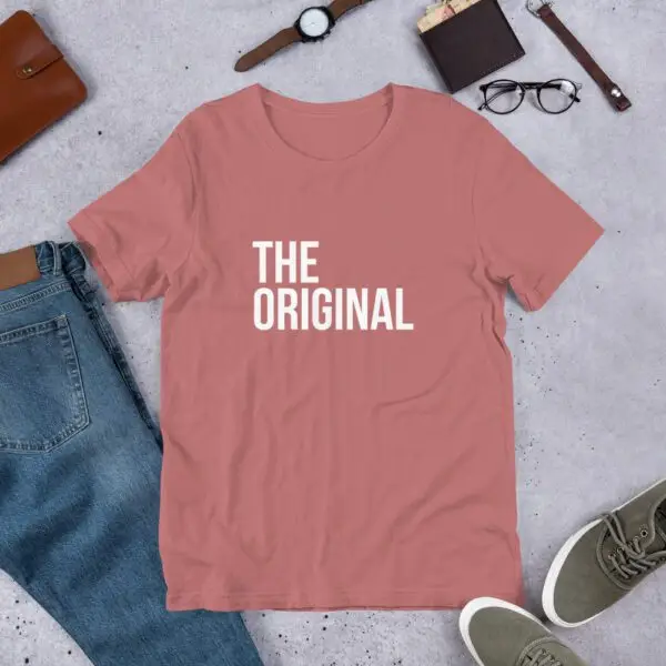 The Original White Text Short-Sleeve Unisex T-Shirt - Image 11
