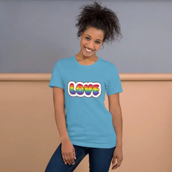Love Rainbow LGBTQIA Pride Short-Sleeve Unisex T-Shirt - Image 8