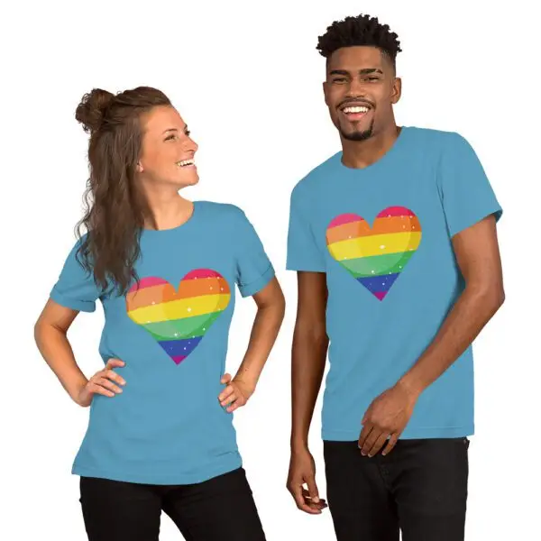 Heart Bubble LGBTQIA Pride Short-Sleeve Unisex T-Shirt - Image 7