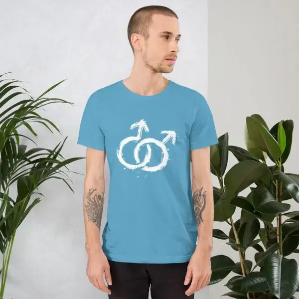 Gay Men Light LGBTQIA Pride Short-Sleeve Unisex T-Shirt - Image 9