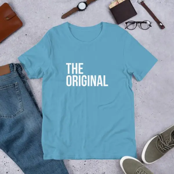 The Original White Text Short-Sleeve Unisex T-Shirt - Image 13