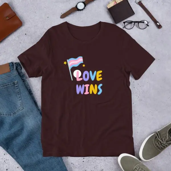 Love Wins LGBTQIA Pride Short-Sleeve Unisex T-Shirt - Image 3