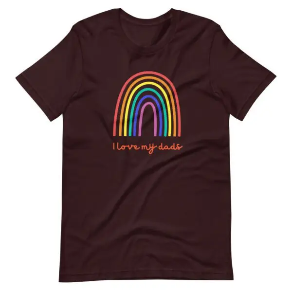I Love My Dads LGBTQIA Pride Short-Sleeve Unisex T-Shirt - Image 3