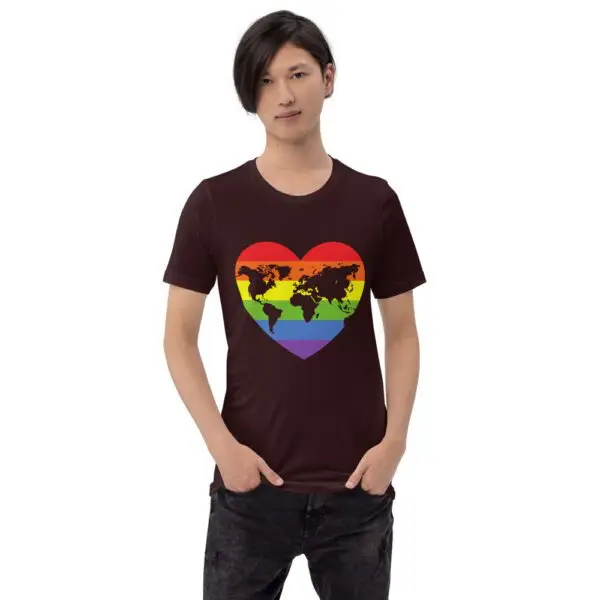 World Heart LGBTQIA Pride Short-Sleeve Unisex T-Shirt - Image 3
