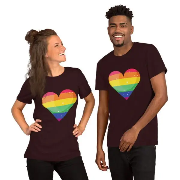 Heart Bubble LGBTQIA Pride Short-Sleeve Unisex T-Shirt - Image 3