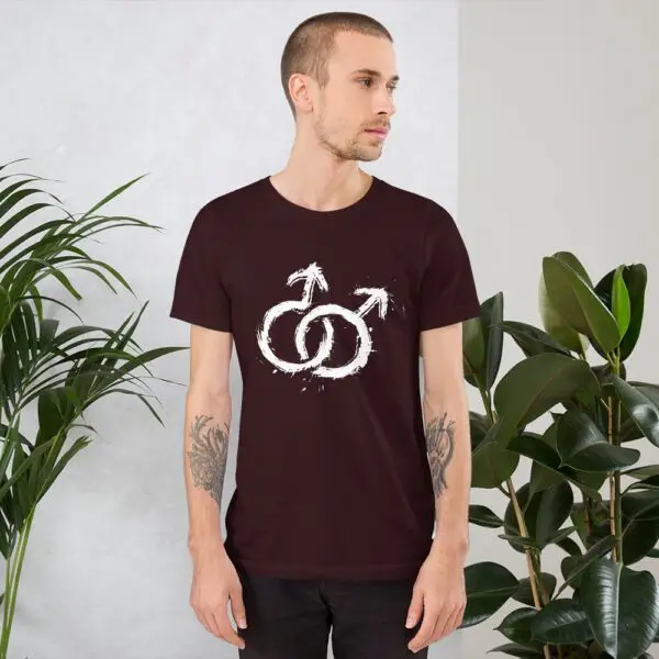 Gay Men Light LGBTQIA Pride Short-Sleeve Unisex T-Shirt - Image 2