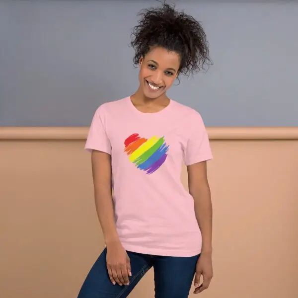 Rainbow Heart LGBTQIA Pride Short-Sleeve Unisex T-Shirt
