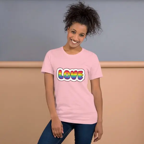 Love Rainbow LGBTQIA Pride Short-Sleeve Unisex T-Shirt - Image 10