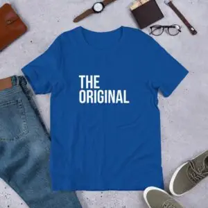 The Original White Text Short-Sleeve Unisex T-Shirt