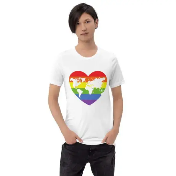 World Heart LGBTQIA Pride Short-Sleeve Unisex T-Shirt