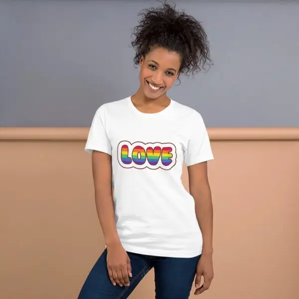 Love Rainbow LGBTQIA Pride Short-Sleeve Unisex T-Shirt - Image 12