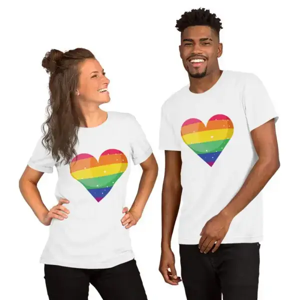 Heart Bubble LGBTQIA Pride Short-Sleeve Unisex T-Shirt - Image 10