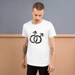 Gay Men Dark LGBTQIA Pride Short-Sleeve Unisex T-Shirt