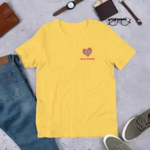 Love Wins Heart LGBTQIA Pride Short-Sleeve Unisex T-Shirt