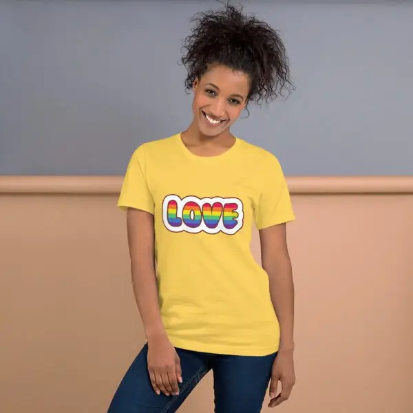 Love Rainbow LGBTQIA Pride Short-Sleeve Unisex T-Shirt - Image 11