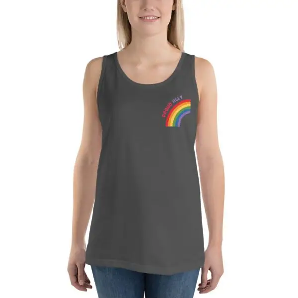 Proud Ally LGBTQIA Pride Unisex Tank Top - Image 5