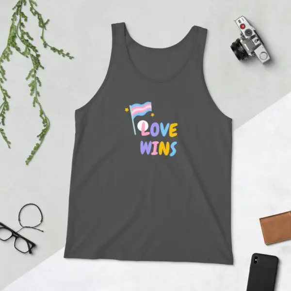 Love Wins LGBTQIA Pride Unisex Tank Top - Image 4