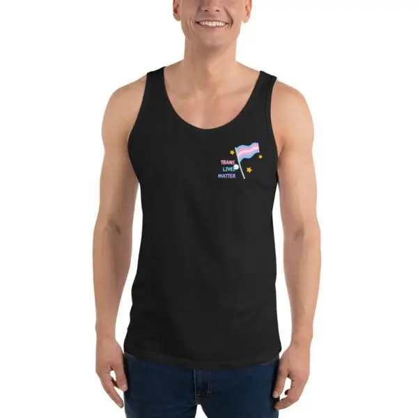Trans Lives Matter LGBTQIA Pride Unisex Tank Top - Image 2