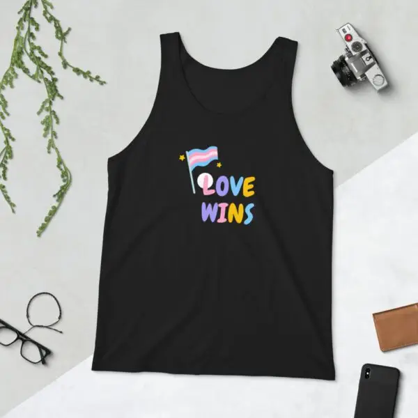 Love Wins LGBTQIA Pride Unisex Tank Top - Image 2