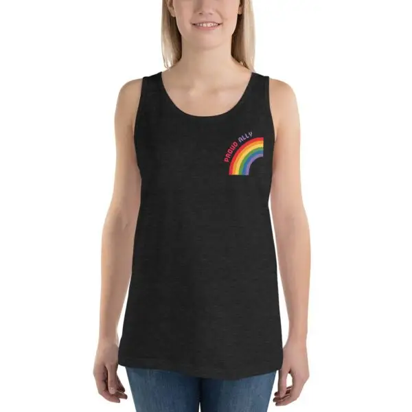 Proud Ally LGBTQIA Pride Unisex Tank Top - Image 3