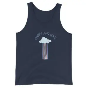 Happy and Gay LGBTQIA Pride Unisex Tank Top