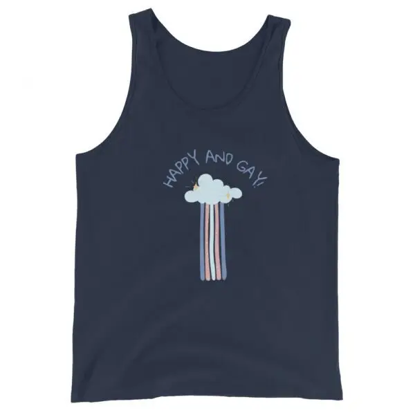 Happy and Gay LGBTQIA Pride Unisex Tank Top