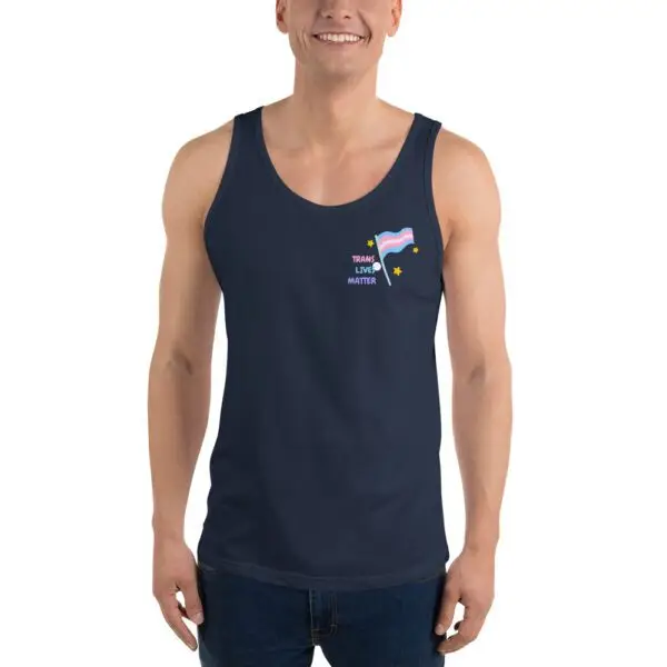 Trans Lives Matter LGBTQIA Pride Unisex Tank Top - Image 3