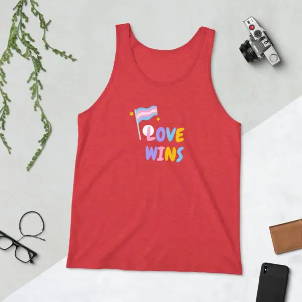Love Wins LGBTQIA Pride Unisex Tank Top - Image 5