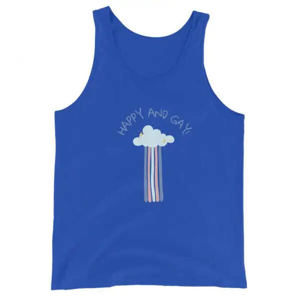 Happy and Gay LGBTQIA Pride Unisex Tank Top - Image 4