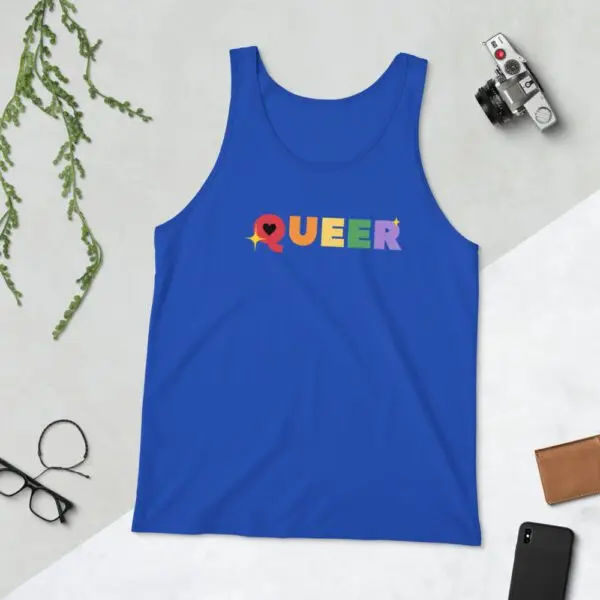 Queen LGBTQIA Pride Unisex Tank Top - Image 4
