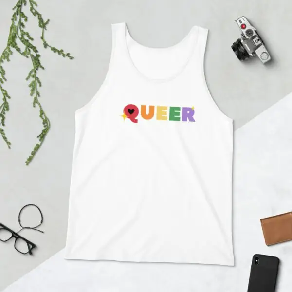 Queen LGBTQIA Pride Unisex Tank Top - Image 7
