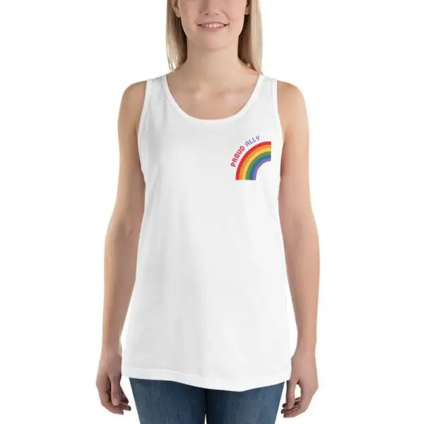 Proud Ally LGBTQIA Pride Unisex Tank Top - Image 7