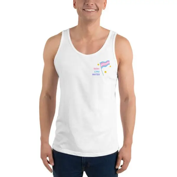 Trans Lives Matter LGBTQIA Pride Unisex Tank Top - Image 6