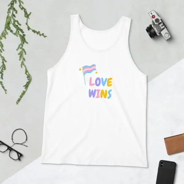Love Wins LGBTQIA Pride Unisex Tank Top - Image 6