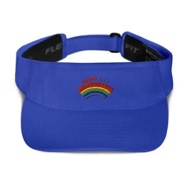 Embroidered Proud Ally LGBTQIA Pride Visor - Image 3