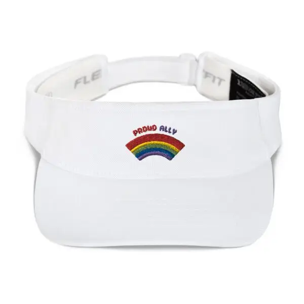 Embroidered Proud Ally LGBTQIA Pride Visor - Image 4