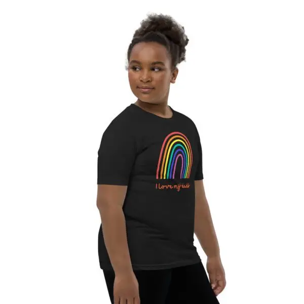 I Love My Dads LGBTQIA Pride Youth Short Sleeve T-Shirt - Image 4