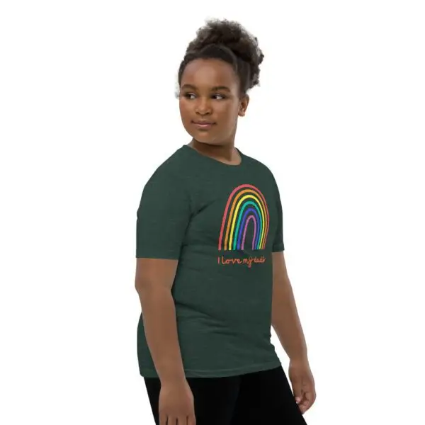 I Love My Dads LGBTQIA Pride Youth Short Sleeve T-Shirt - Image 10