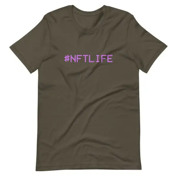 #NFTLife Purple Text Short-Sleeve Unisex T-Shirt - Image 6