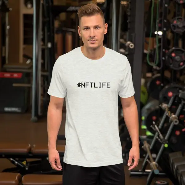 #NFT Life Black Text Short-Sleeve Unisex T-Shirt - Image 10