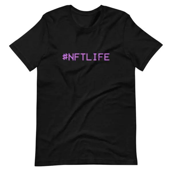 #NFTLife Purple Text Short-Sleeve Unisex T-Shirt - Image 2