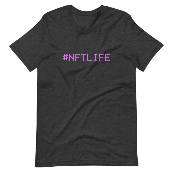 #NFTLife Purple Text Short-Sleeve Unisex T-Shirt - Image 5