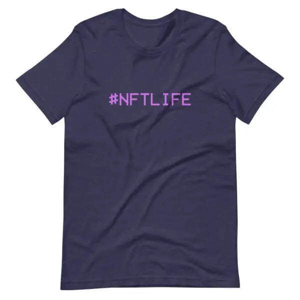#NFTLife Purple Text Short-Sleeve Unisex T-Shirt - Image 3