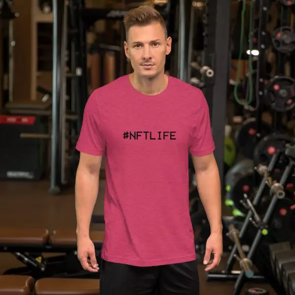 #NFT Life Black Text Short-Sleeve Unisex T-Shirt - Image 2