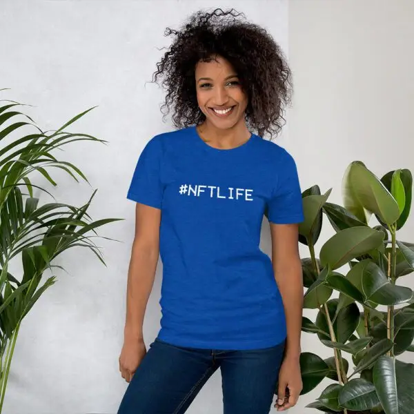 #NFTLife White Text Short-Sleeve Unisex T-Shirt - Image 6