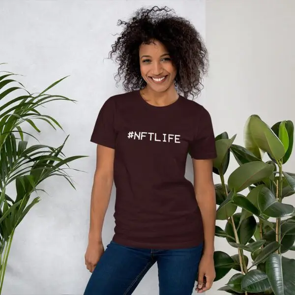 #NFTLife White Text Short-Sleeve Unisex T-Shirt - Image 2