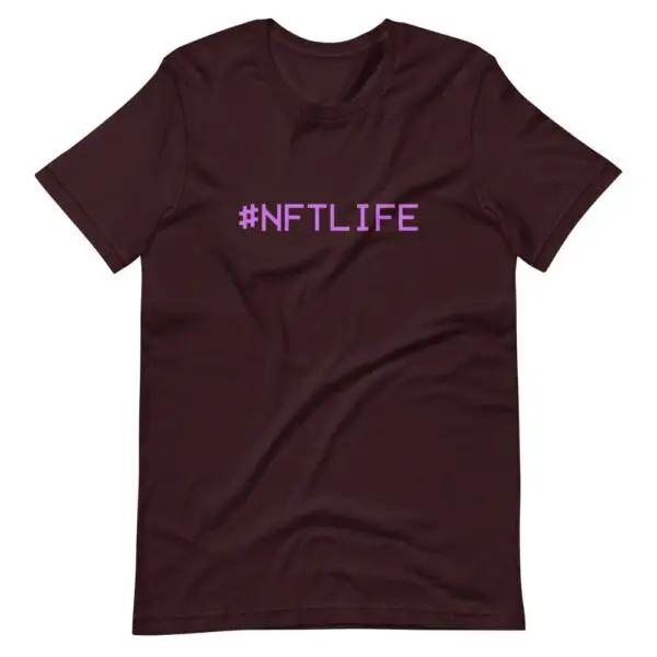 #NFTLife Purple Text Short-Sleeve Unisex T-Shirt