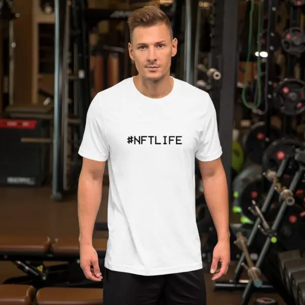 #NFT Life Black Text Short-Sleeve Unisex T-Shirt - Image 11