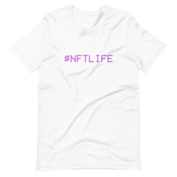 #NFTLife Purple Text Short-Sleeve Unisex T-Shirt - Image 7