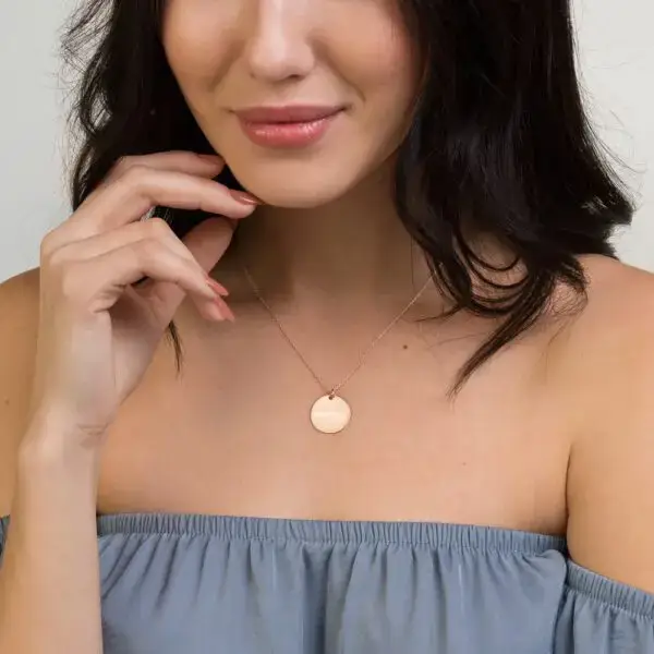 #NFTLife Engraved Silver Disc Necklace